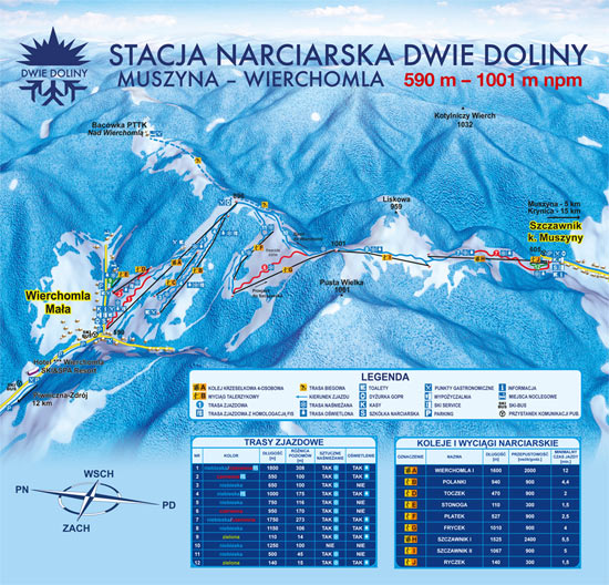 Mapa Wierchomla
